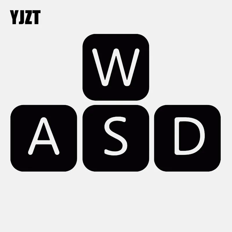YJZT 13 3 см * 8 7 Φ игровая клавиатура виниловая черная/Серебристая Наклейка на