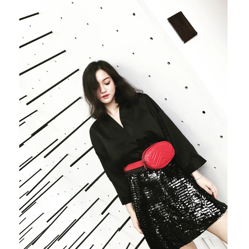 Aliwood 2023 Women Waist Chest Bag Fanny Packs Leather Handbag Famous Brands Luxury Designer Women Belt Bag High Quality Purse