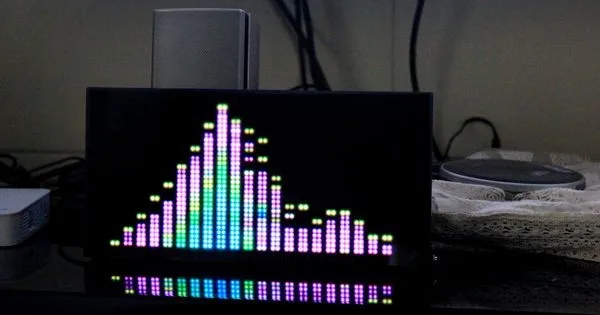 Полноцветный дисплей музыкального спектра 64*32 RGB пикселей автоматическое