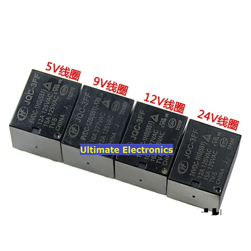10PCS HF- JQC-3FF-5VDC-1HS JQC-3FF-9VDC-1HS JQC-3FF-12VDC-1HS JQC-3FF-24VDC-1HS 4FEET | Электронные компоненты и
