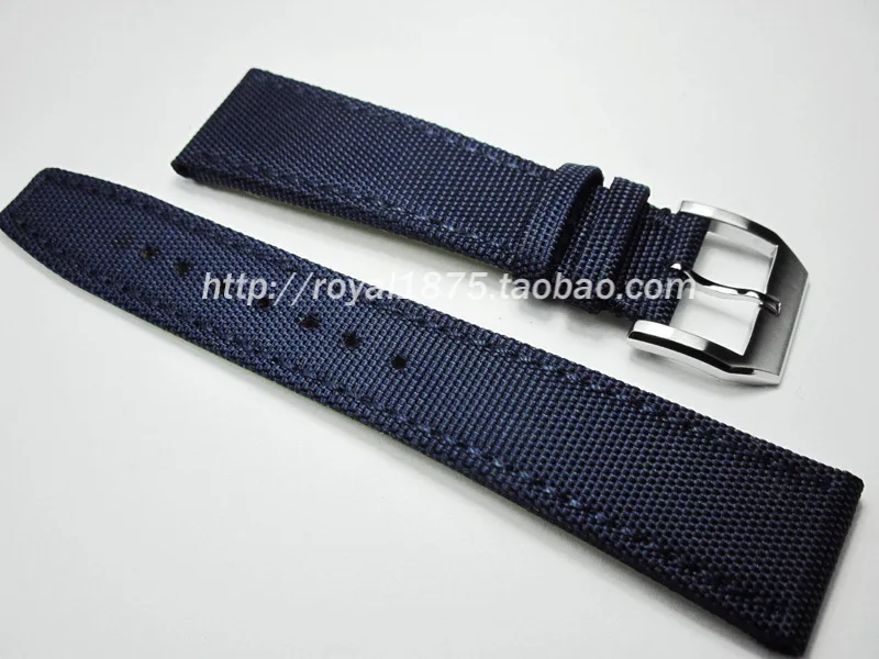 Composite fiber+Genuine Leather Buckle Strap Watch Band Charm Black blue Men Women Watch Strap 21 22mm for branded watchbands
