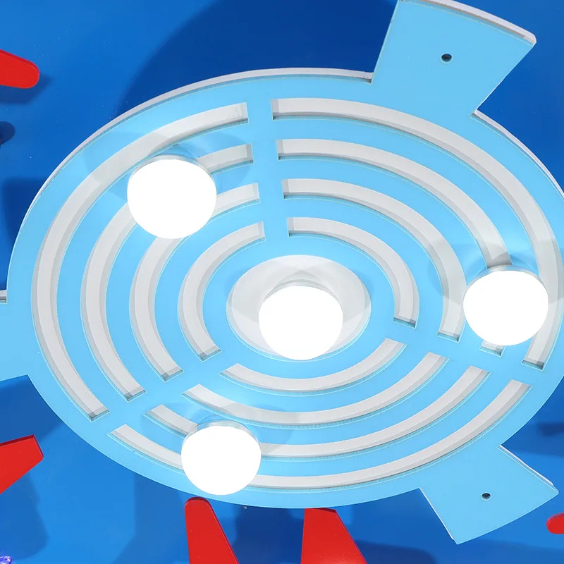 Светодиодная потолочная лампа LO824 в детскую комнату круглая синего цвета с