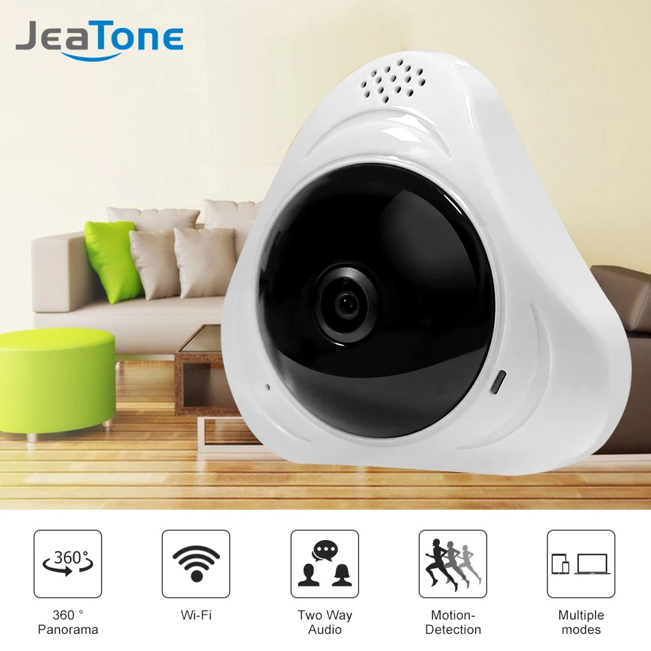 Wifi IP камера рыбий глаз HD 960P 3D VR 360 градусов Full View Мини CCTV 1.3MP сеть домашней