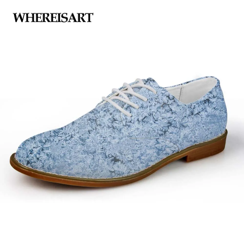 WHEREISART/женские модельные туфли в деловом стиле светло голубые мужские