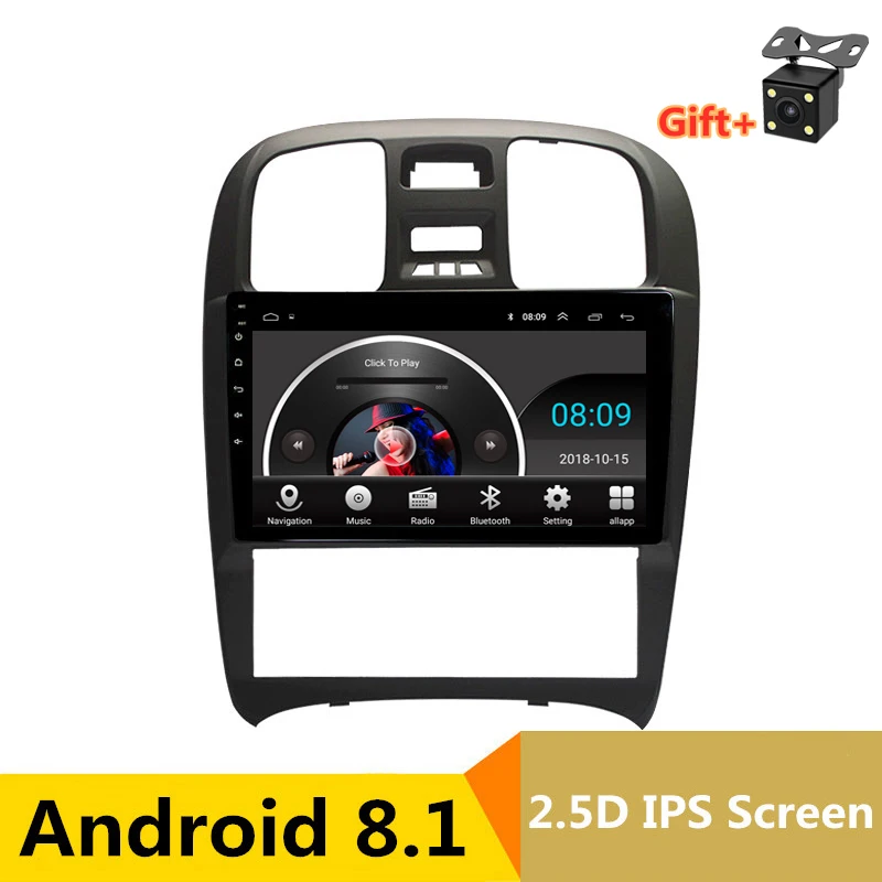 " 2.5D ips Android 8,1 Автомобильный мультимедийный dvd-плеер gps для hyundai Sonata Fe 2004 2005-2007 2008 2009-2012 автомобиль радио навигации