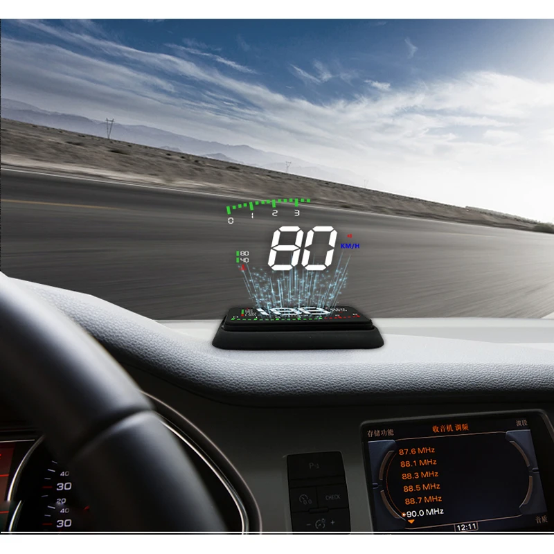 Автомобильный дисплей на лобовое стекло YASOKRO A900 OBD2 спидометр проектор цифровой