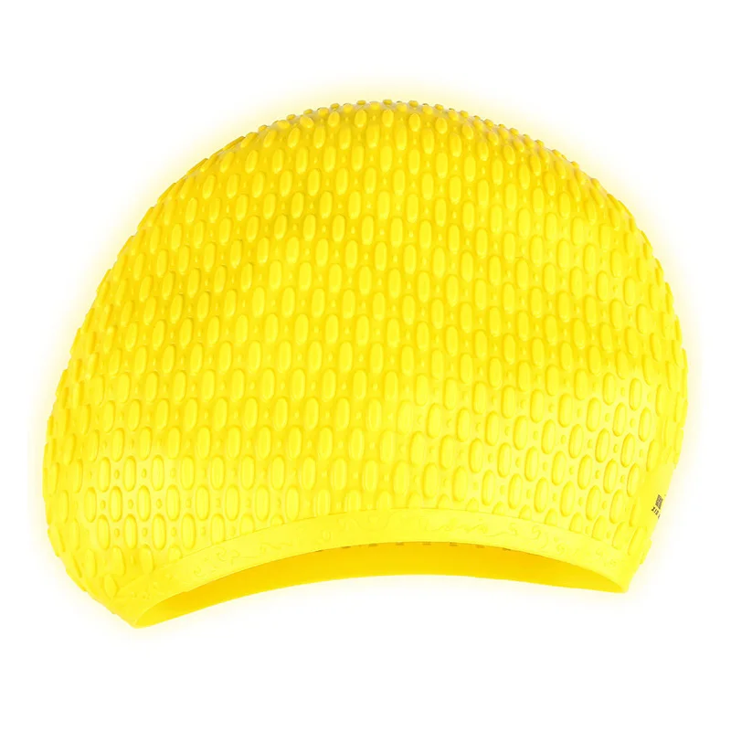 Yellow Lurehooker силиконовые водонепроницаемые шапочки для купания, защищающие уши, длинные волосы, для спорта, плавания, бассейна, шапка для плавания, для мужчин, женщин, взрослых - Цвет: Yellow