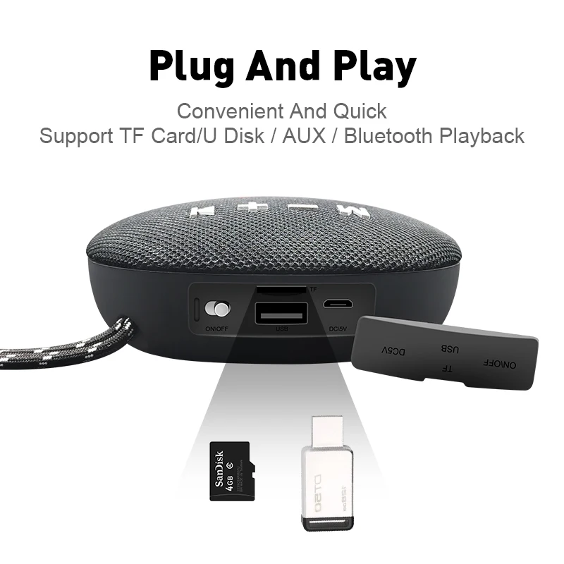 M & J беспроводной портативный Bluetooth динамик Водонепроницаемый мини стерео
