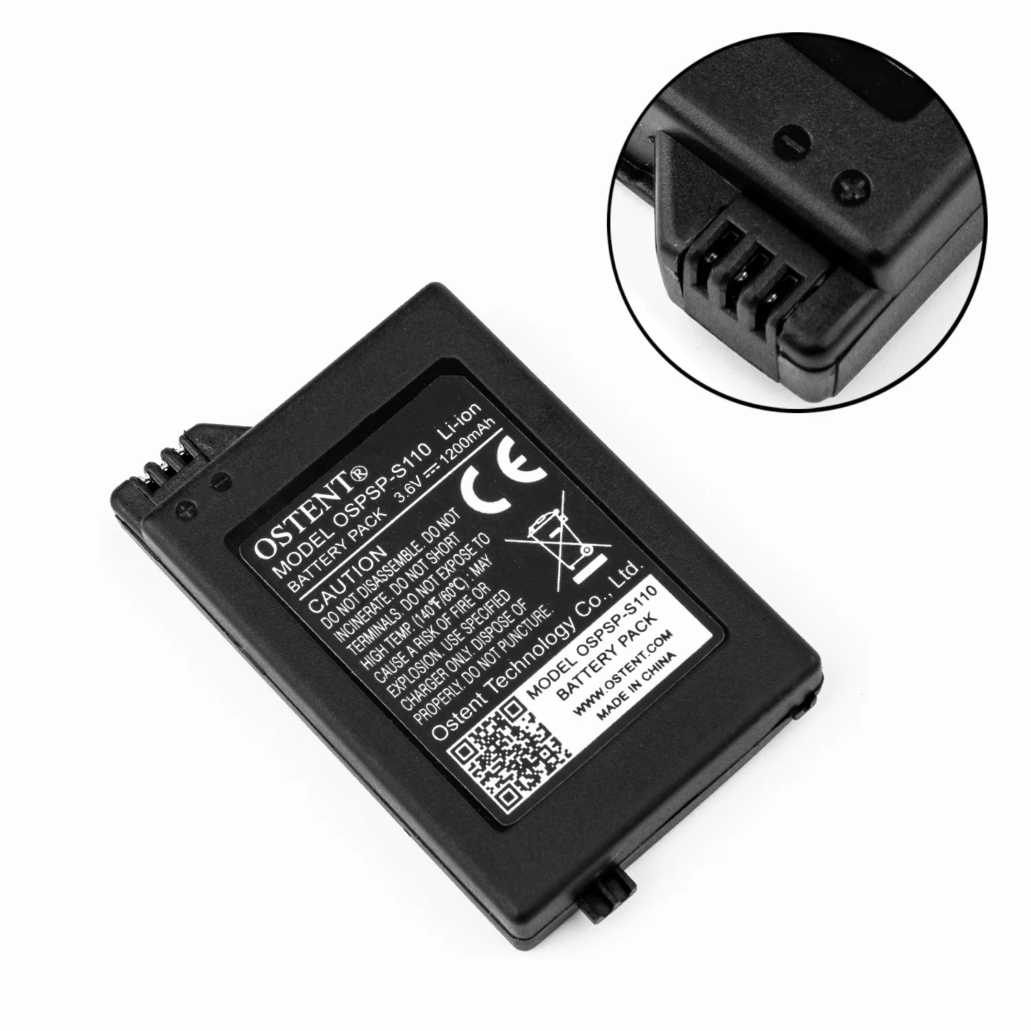 OSTENT Высококачественная аккумуляторная батарея 1200mAh 3,6 V, литий-ионная аккумуляторная батарея для sony psp 2000/3000 psp-S110