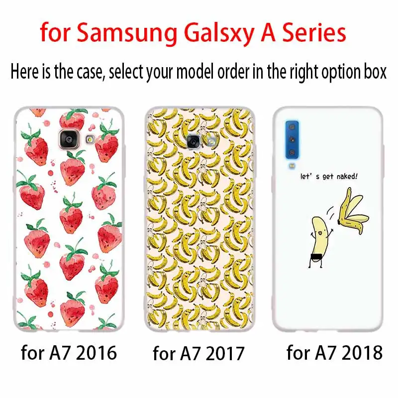 3D чехол с клубничным бананом для Samsung Galaxy A8 A6 Plus A9 A5 A3 A7 2018 2017 2016 A50 A30 A40 A70 A10 A2 CORE