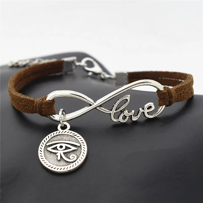 Женский и мужской браслет Infinity Love Ancient Eye of Horus винтажные готические украшения
