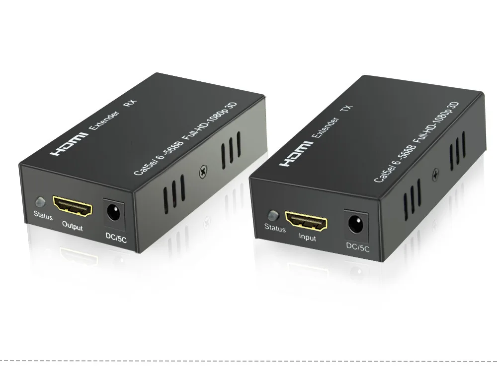 50 м HD 1080P HDMI удлинитель RJ45 1x1 сплиттер HDMI отправитель и приемник HDMI кабель с Cat6 RJ45 ethernet кабель для PC tv HD60A