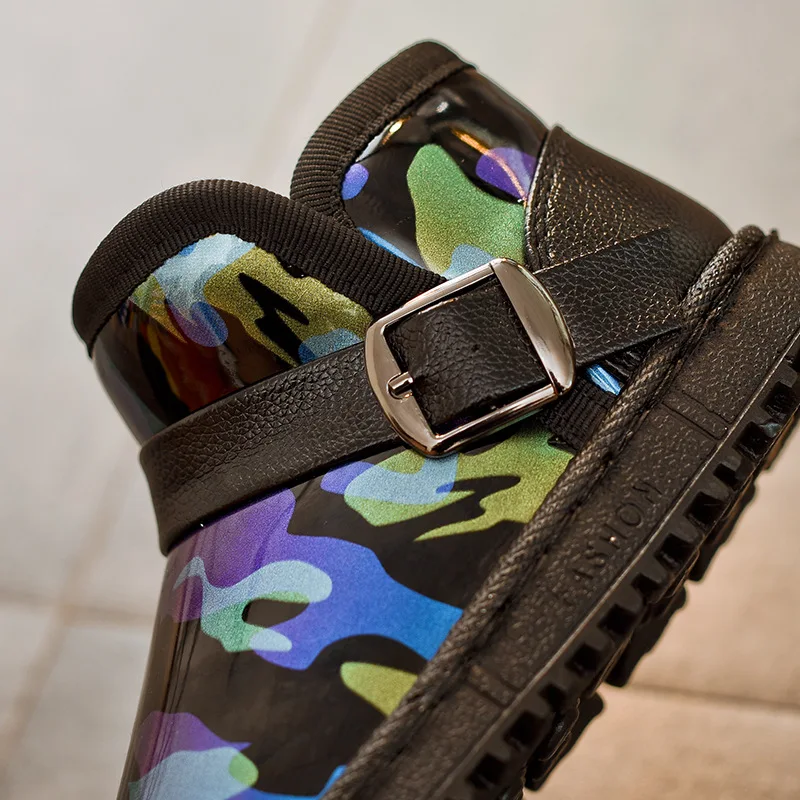 Winter Children Ankle Plush Boots Girls Snow Shoes Waterproof Casual Boys Flat Sneakers Kids for Camouflage | Детская одежда и
