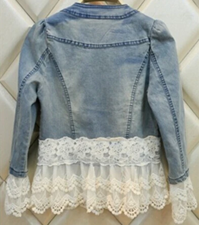 Весенние куртки 2019 Новая женская верхняя одежда тонкая кружевная Лоскутная