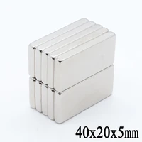 10pcs 40mm x 20mm x 5mm n35 super strong neodymium rare earth magnet 40205 small 40x20x5mm new art craft connection