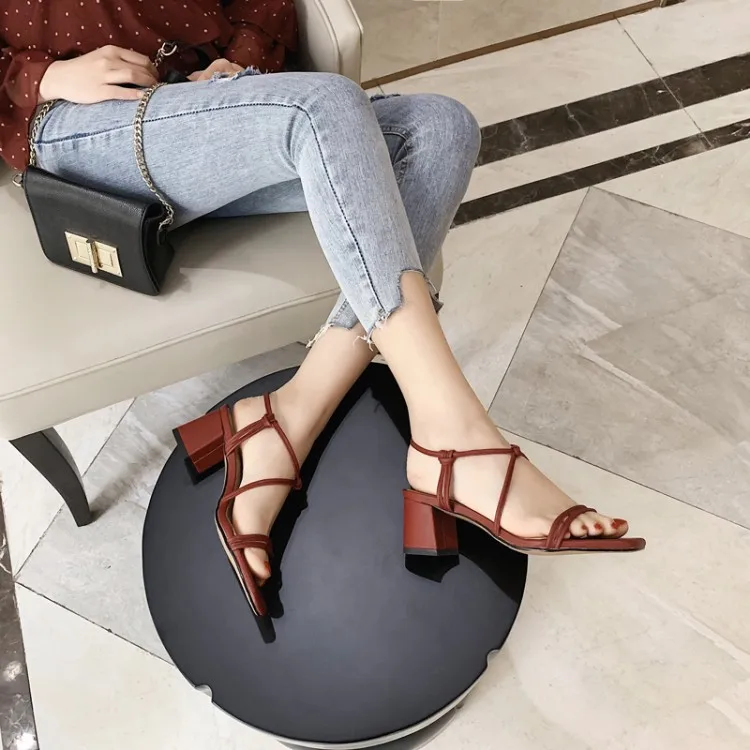 Женские сандалии на высоком каблуке большие размеры летняя Женская обувь в