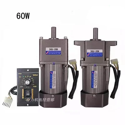 Редукторный двигатель переменного тока с высоким крутящим моментом 60 Вт 5IK60RGU 220 В