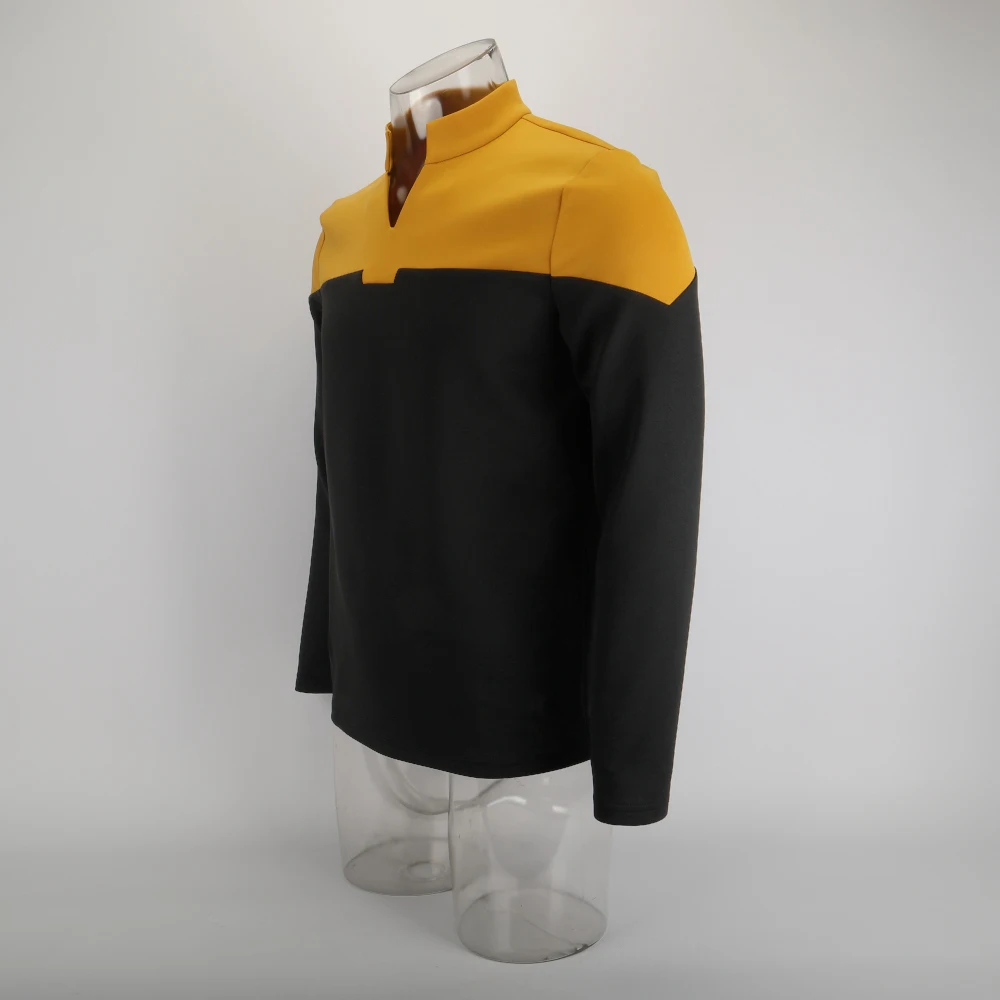 Костюм для косплея Звездный Пикард униформа Startfleet новый инженерный Золотой Топ