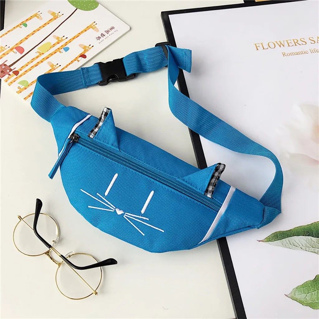 Однотонная поясная сумка для детей модный нагрудный карман через плечо