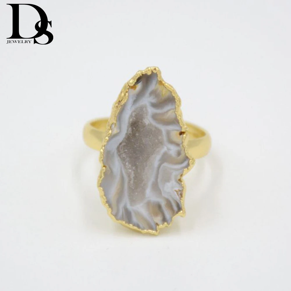 Женское кольцо с натуральным агатом | Дом и сад