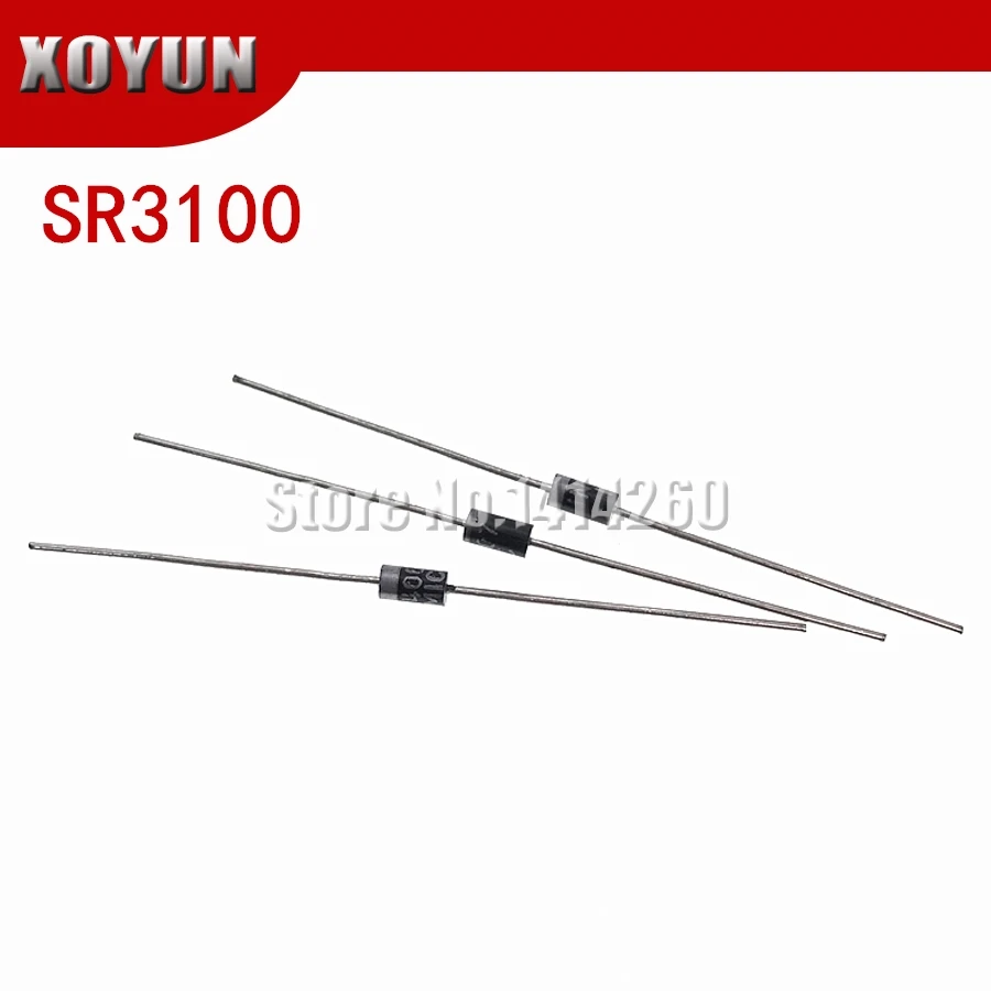 20 шт./лот SR3100 SB3100 DO-41 диод Шоттки 3A 100V