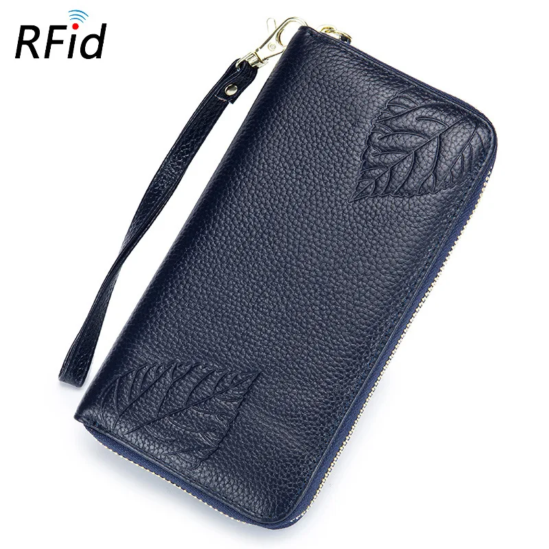 RFID Женский кошелек из натуральной кожи женский многофункциональный Большая