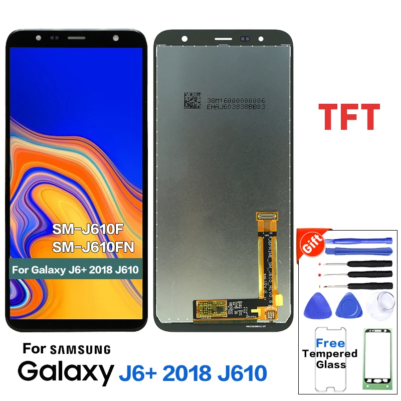 ЖК дисплей для Samsung Galaxy J610 дигитайзер сенсорного экрана в сборе j6 + экран J6 Plus 100%