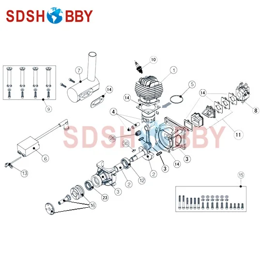 Один комплект шатуна для коленчатого вала двигателя EME60|set of|set rod |