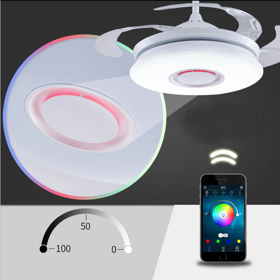 2018 приложение с регулируемой яркостью LED Bluetooth музыкальная нержавеющая сталь