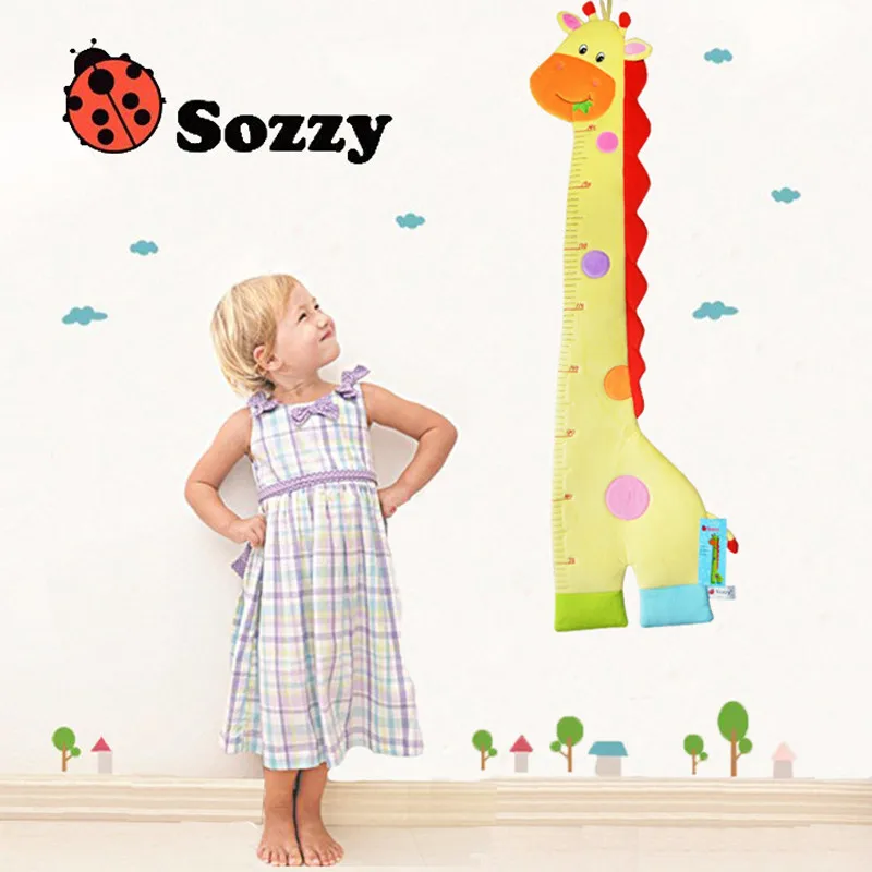 

Новинка 2023, Детская линейка Sozzy для измерения роста, мультяшная линейка для успокоения, мобильные музыкальные игрушки