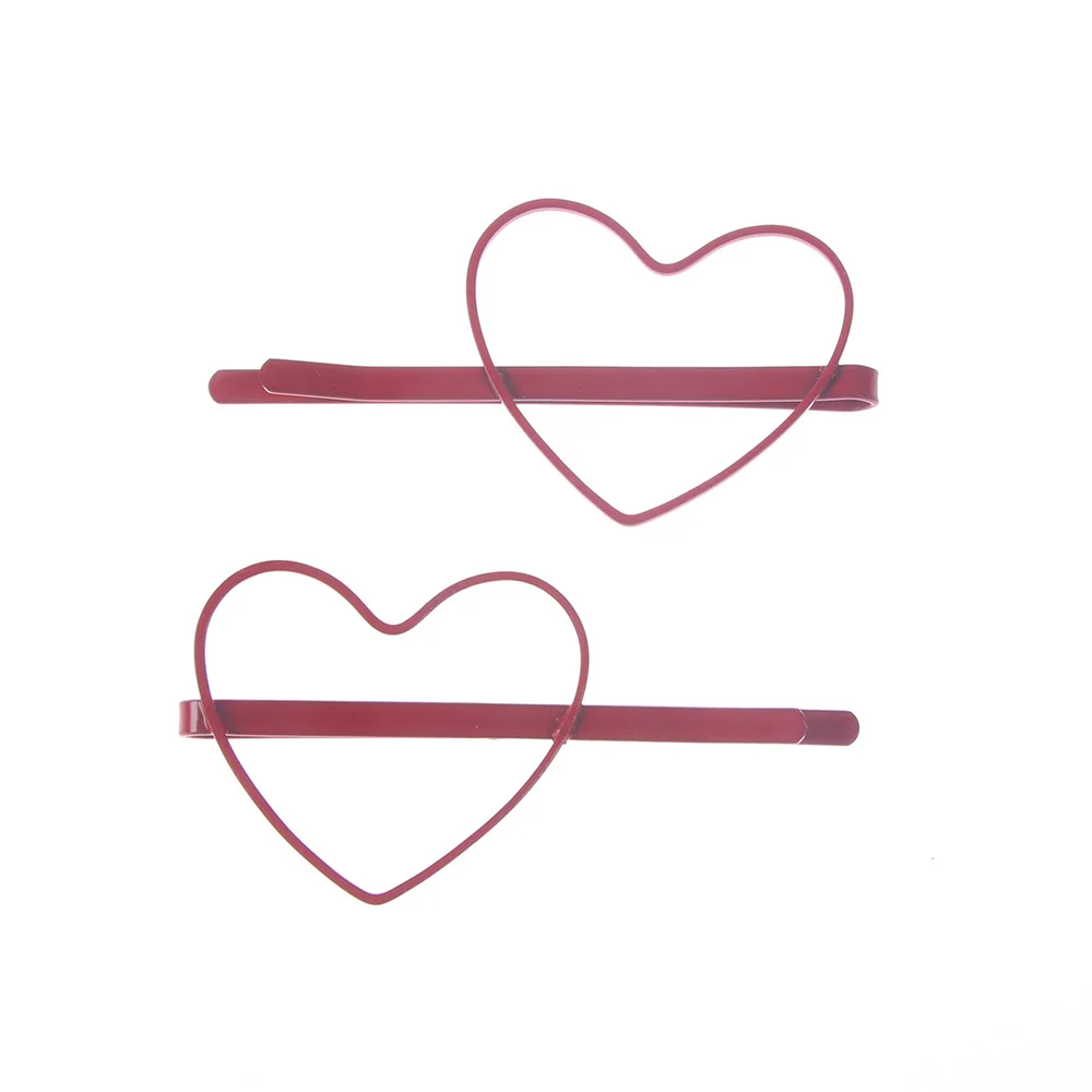 2 шт. заколки для волос в форме сердца карамельных цветов|Шпильки и волос| |