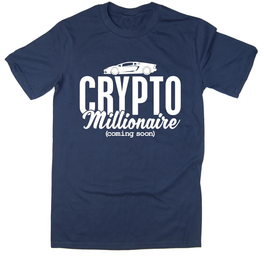 

Crypto Millionaire Coming Soon T-Shirt Btc Eth Ltc Bitcoin Design T Shirt 2019 New Short Sleeve Men Fitness Tops T Sh