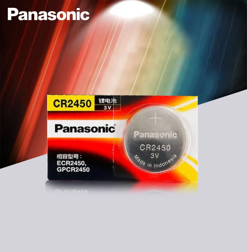 1 шт. Panasonic CR2450 CR 2450 3 V литиевые плоские батареи Батарея Миниатюрный элемент питания для ремонта часов, часы, слуховые аппараты