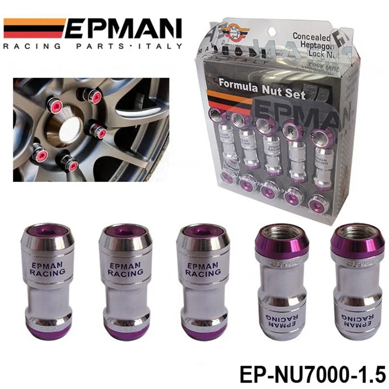 Фиолетовый Аутентичные EPMAN формулы колеса стопорные гайки M12X1.5 20 шт Желудь обода с закрытым концом AF-NU7000-1.5 - Название цвета: Фиолетовый