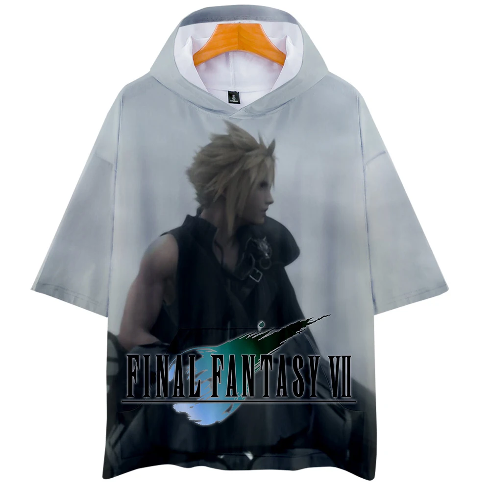 Final Fantasy VII Fans K-POP хип-хоп 3D толстовки футболки летние мягкие модные повседневные с
