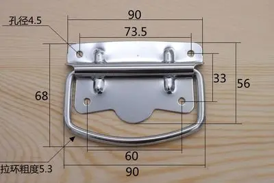 90mm 4pcs 4 шт. тип Коробка кольцо складной багажная ручка Набор инструментов чемоданы оборудование шкаф выдвижной ящик ручки Аппаратные аксессуары - Цвет: 90mm 4pcs