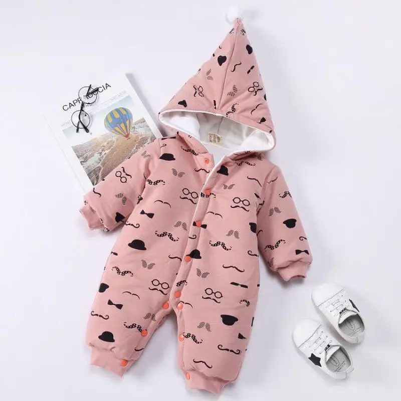 Зимние комбинезоны для маленьких мальчиков и девочек плотные теплые