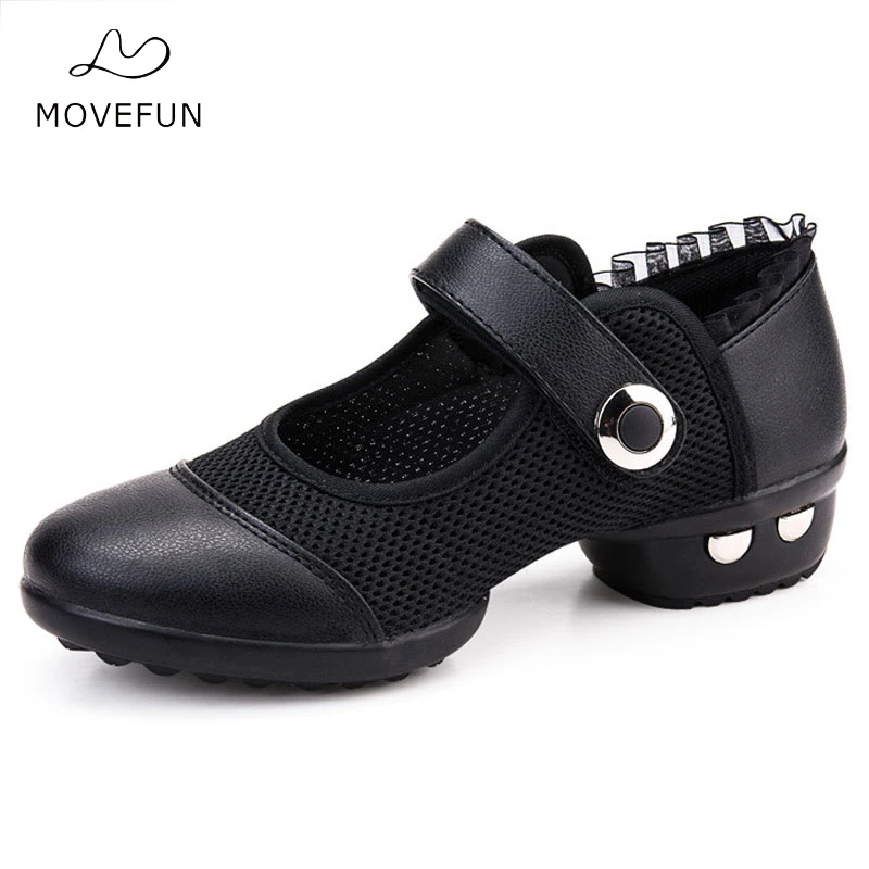 MOVEFUN/брендовая танцевальная обувь из сетчатого материала Цвет черный красный