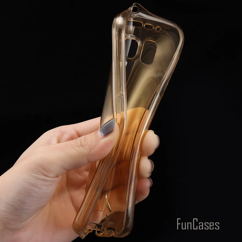Для samsung Galaxy S7 Ультратонкий Прозрачный чехол с полным покрытием 360 Защитный
