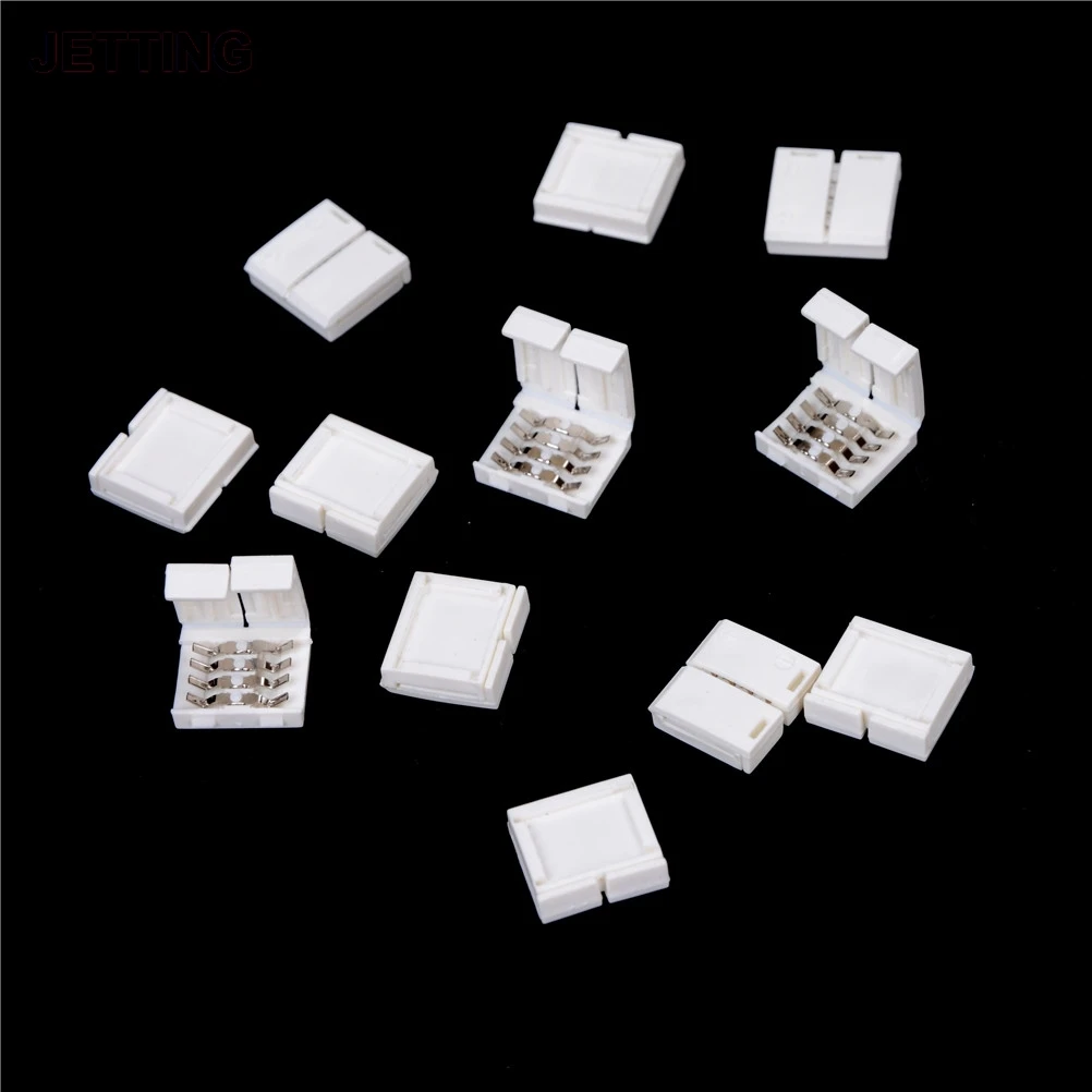 10 шт./лот оптовая продажа без пайки мм 4 Pin RGB Светодиодная лента коннектор адаптер