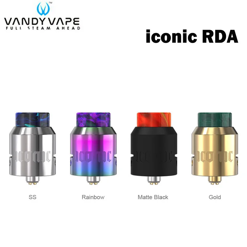 Original Vandy Vape ICONIC RDA Tank Atomizer with Side and Bottom Airfow System Compatiable 510 Mods | Электроника
