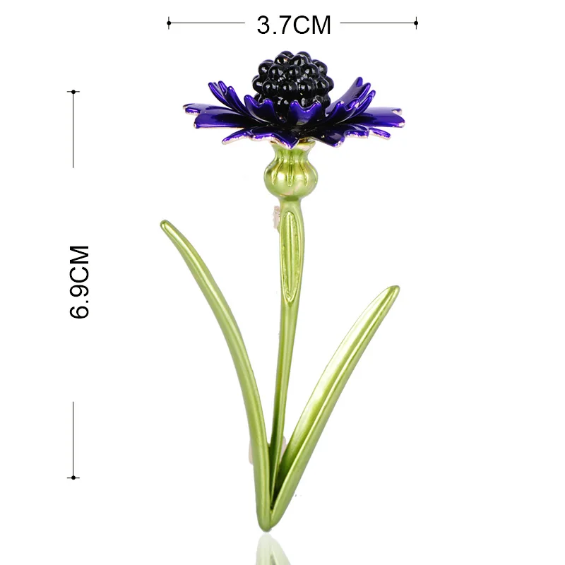 Funmor Trendy Flower Shape Brooches Alloy Enamel Jewelry Women Men Sweater Suit Coat Dress Collar Bag Pins Party Accessory Gifts | Украшения