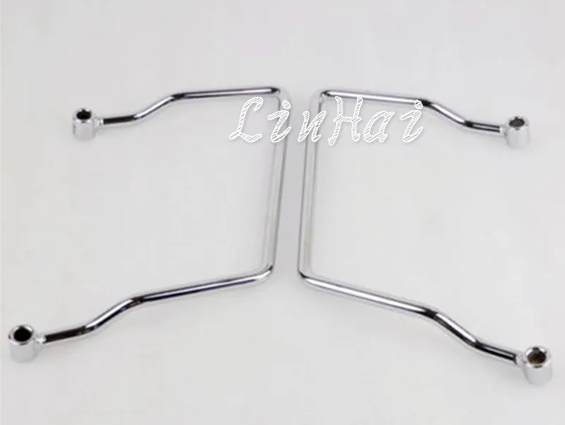 Хромированная стальная сумка для седла Опорный кронштейн подходит Yamaha V Star XVS