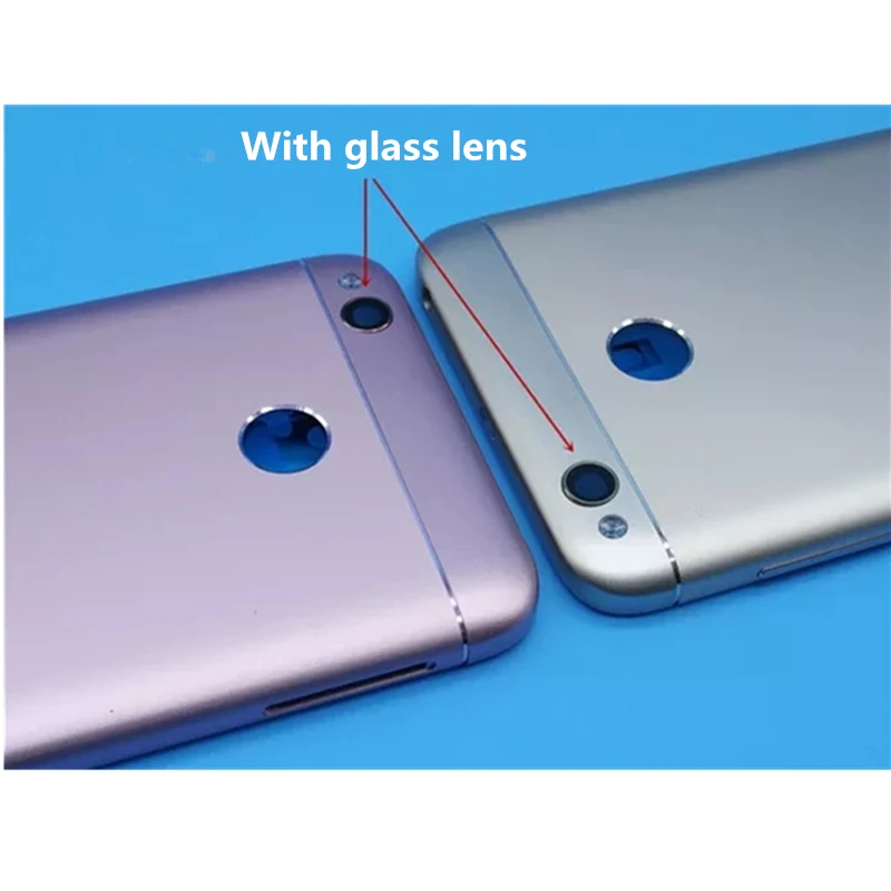 Металлическая задняя крышка Корпус для Xixomi Redmi 4X со стеклянными линзами боковые