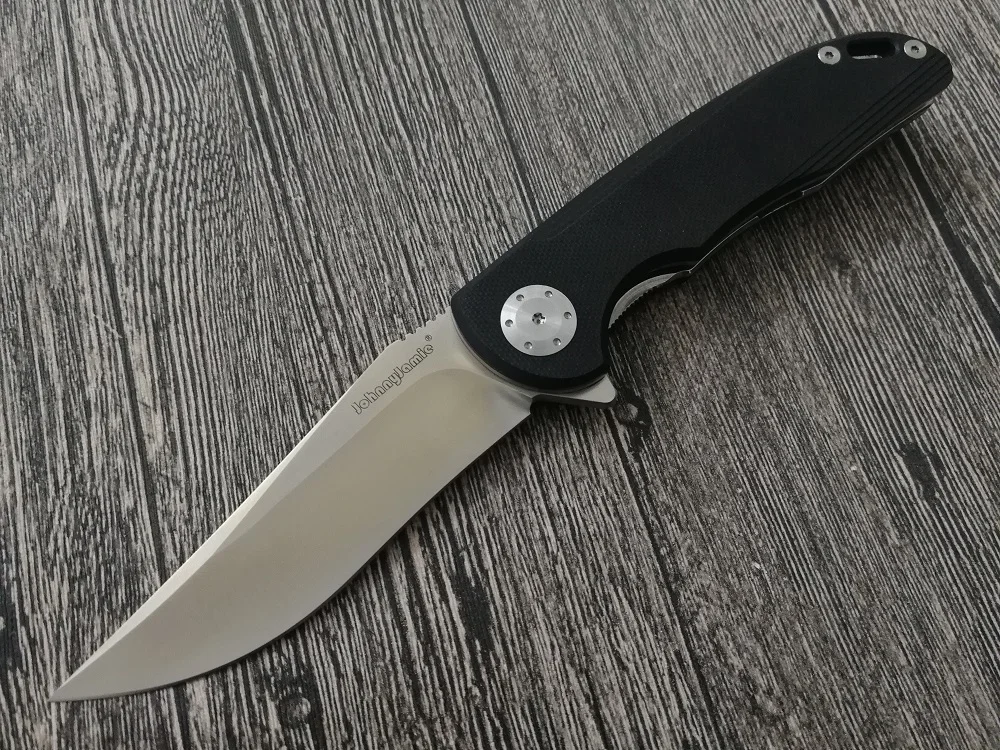 Фирма JohnnyJamie, Persici 1010B, Черная Ручка G10, D2, стальное лезвие, шарикоподшипник, складной нож для выживания, кемпинга, тактические инструменты