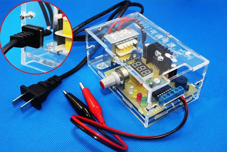 Обновленная версия DIY LM317 плата питания с регулируемым напряжением обучающий