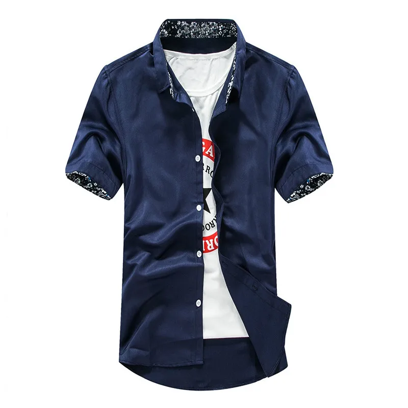 Мужские повседневные рубашки с короткими рукавами коллекция 2017 года сезон лето