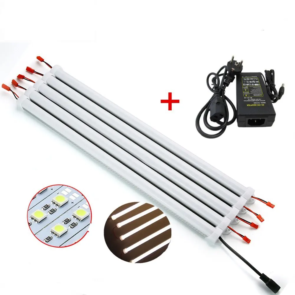 

5pcs 19.68Inch LED Rigid Strip Bar Light 5050 with PC Cover and 5A LED Power supply 0.5M