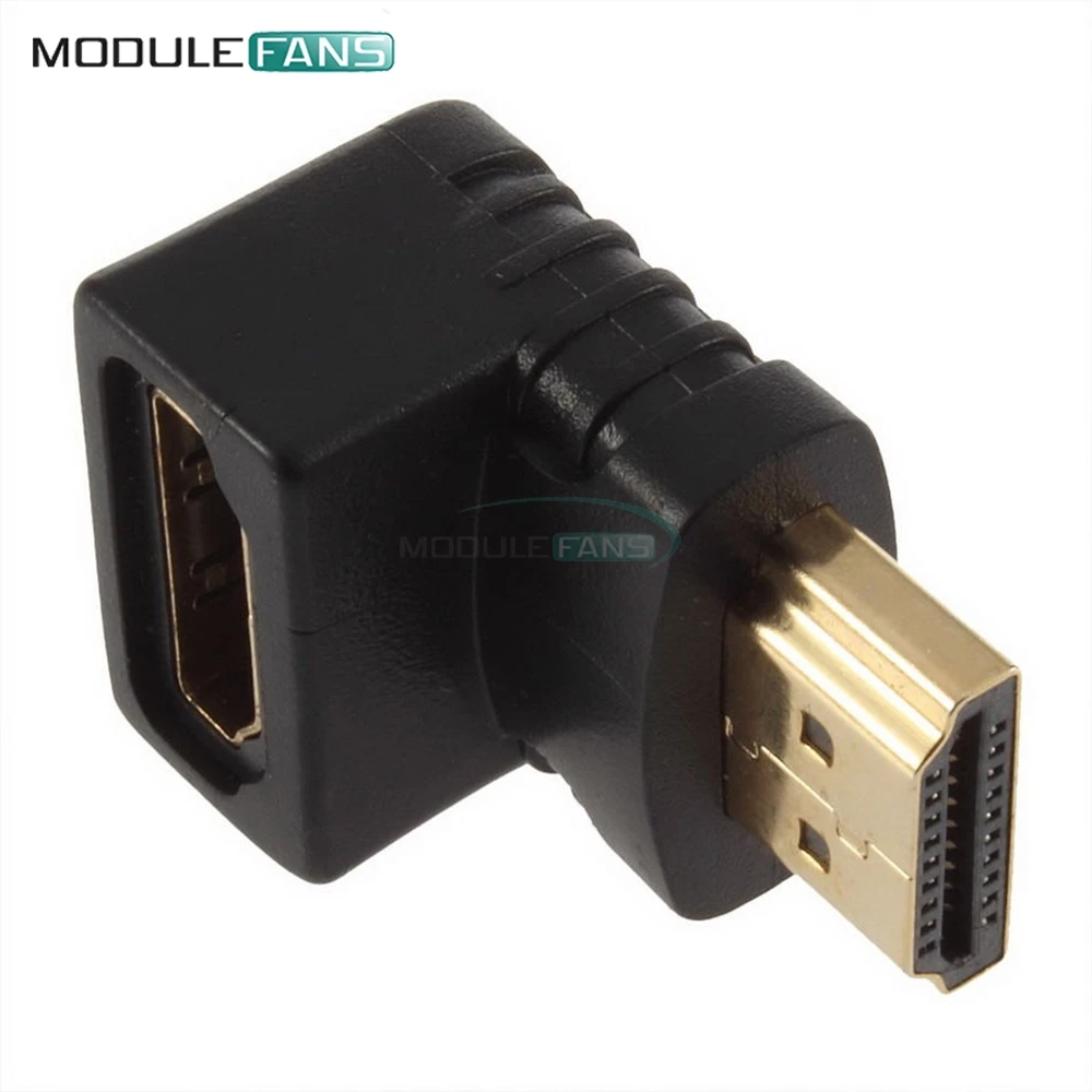 Для HDMI-совместимого штекера для кабеля с женской резьбой под углом адаптера HDTV