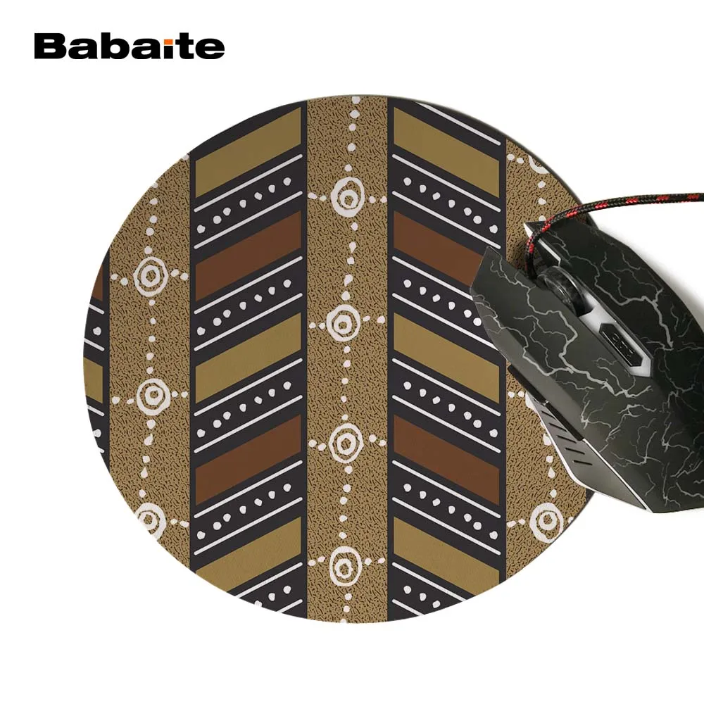 Babaite Africa Aztec Ethic Pattern Настольный коврик для мыши компьютерная анимация круглый